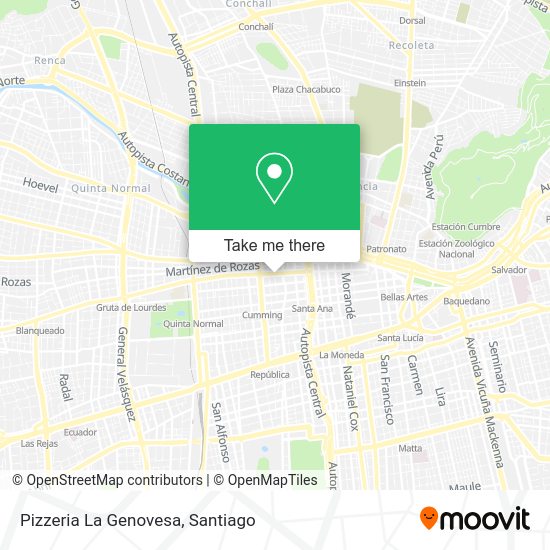 Mapa de Pizzeria La Genovesa