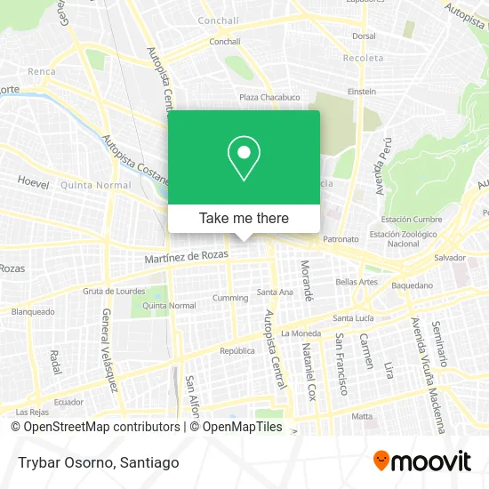 Trybar Osorno map