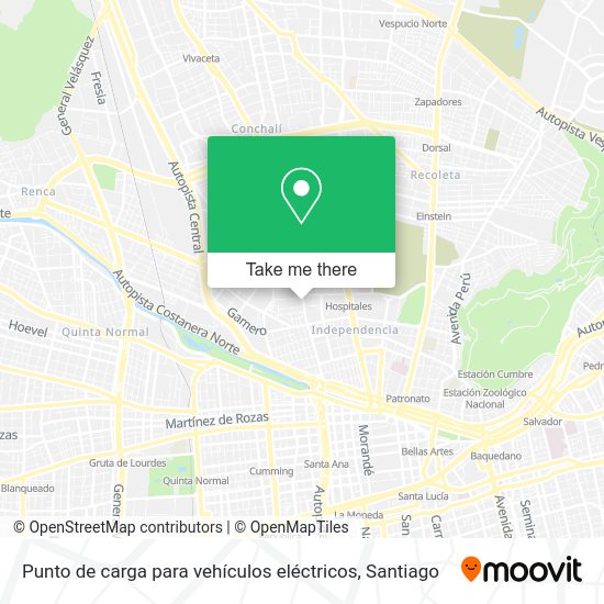 Punto de carga para vehículos eléctricos map