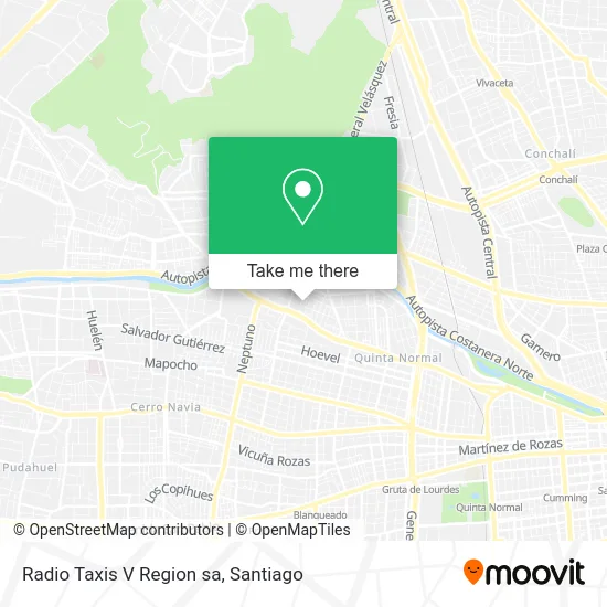 Radio Taxis V Region sa map