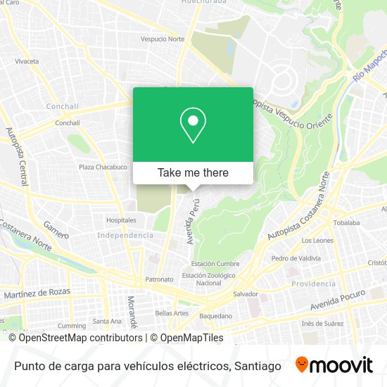 Punto de carga para vehículos eléctricos map