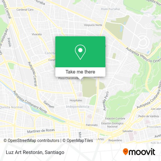 Mapa de Luz Art Restorán