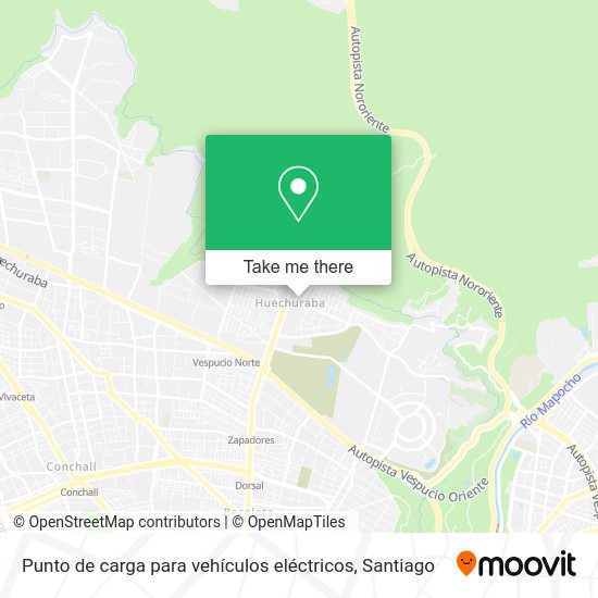 Punto de carga para vehículos eléctricos map