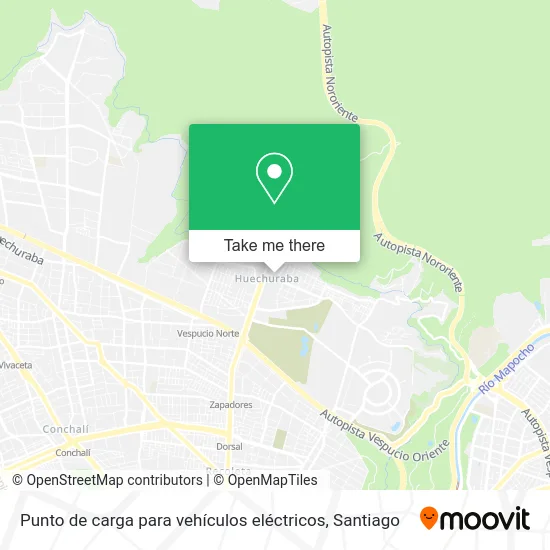 Punto de carga para vehículos eléctricos map