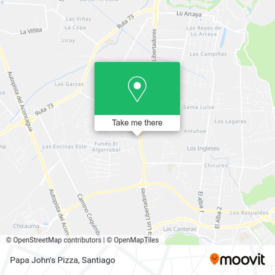Mapa de Papa John's Pizza