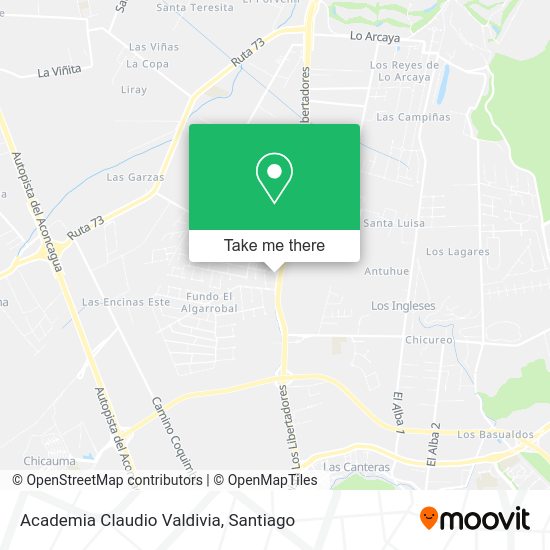 Academia Claudio Valdivia map
