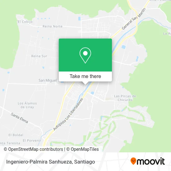 Ingeniero-Palmira Sanhueza map
