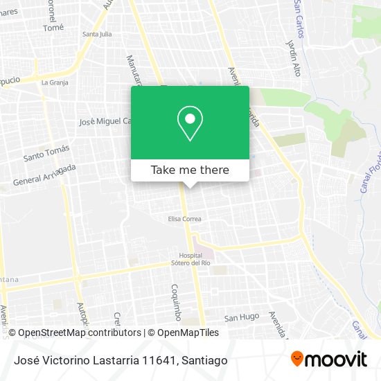 José Victorino Lastarria 11641 map