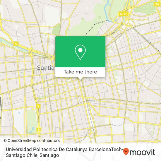Mapa de Universidad Politécnica De Catalunya BarcelonaTech- Santiago Chile