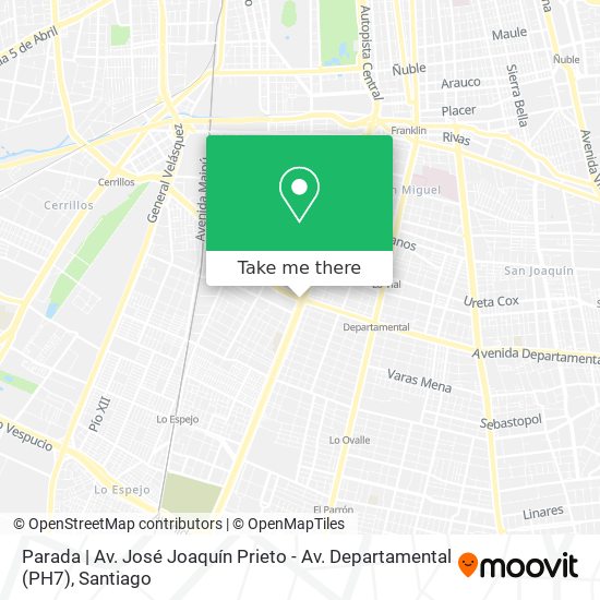 Parada | Av. José Joaquín Prieto - Av. Departamental (PH7) map