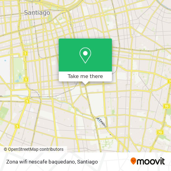 Zona wifi nescafe baquedano map