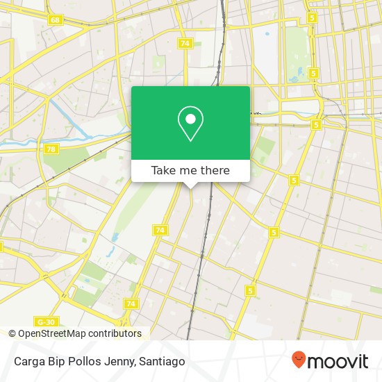 Carga Bip Pollos Jenny map