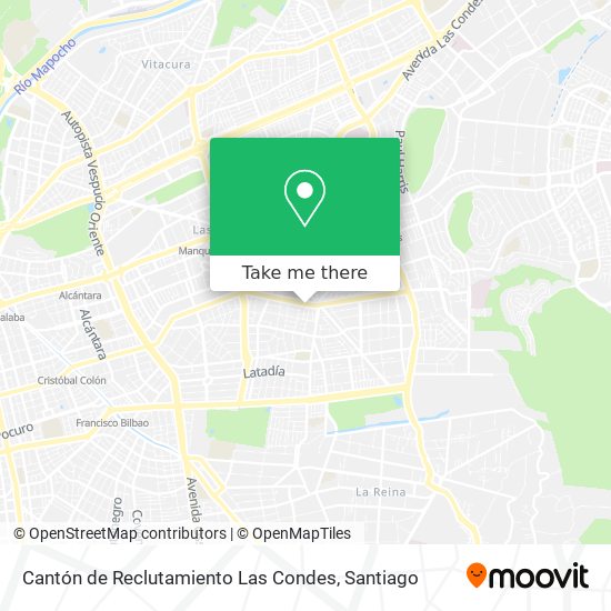 Cantón de Reclutamiento Las Condes map