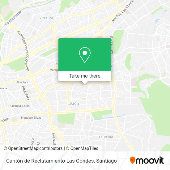 Cantón de Reclutamiento Las Condes map