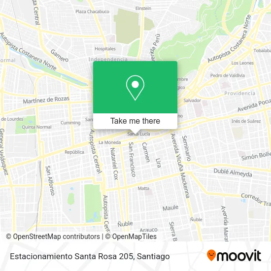 Estacionamiento Santa Rosa 205 map