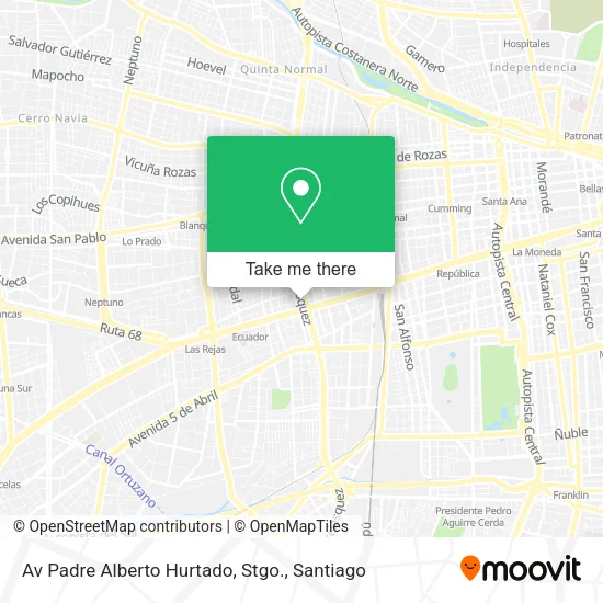 Av Padre Alberto Hurtado, Stgo. map