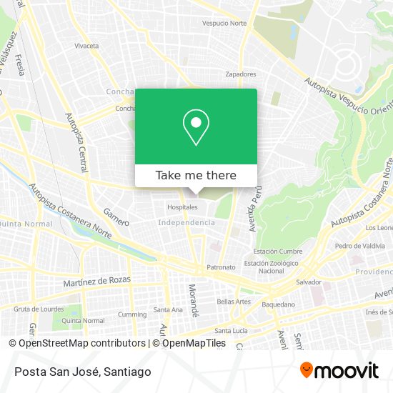 Posta San José map