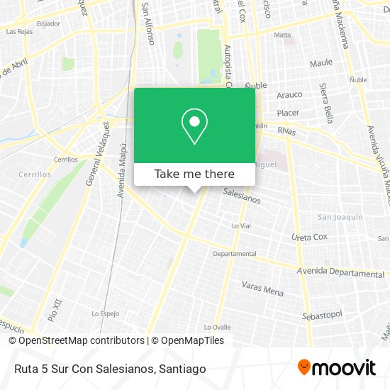 Mapa de Ruta 5 Sur Con Salesianos