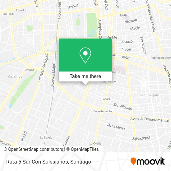Ruta 5 Sur Con Salesianos map