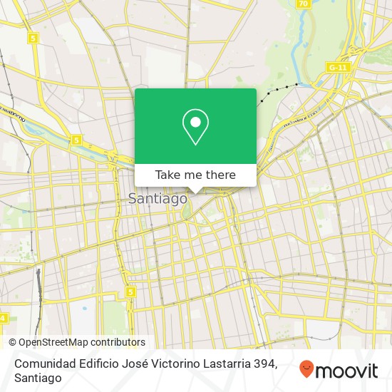 Comunidad Edificio José Victorino Lastarria 394 map