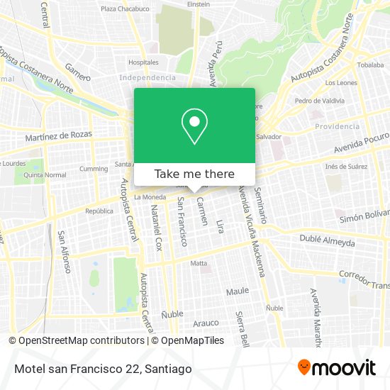 Motel san Francisco 22 map