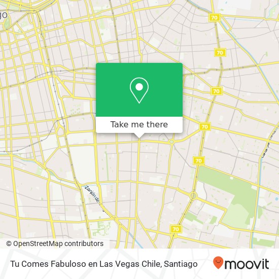 Mapa de Tu Comes Fabuloso en Las Vegas Chile