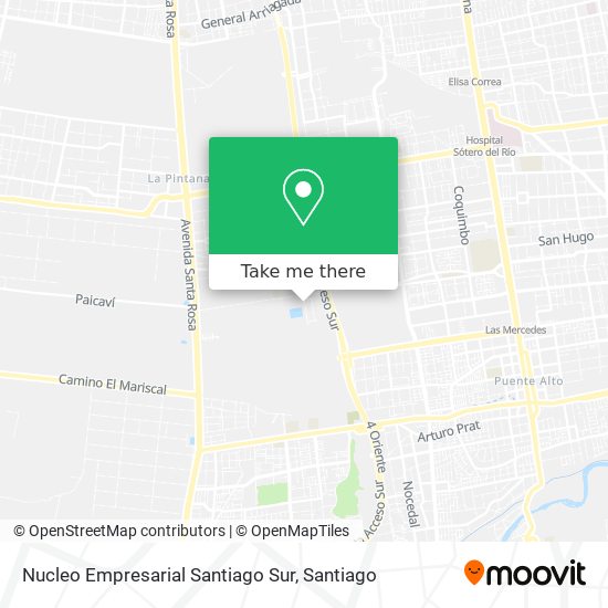 Nucleo Empresarial Santiago Sur map