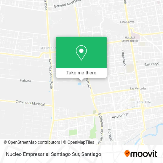 Nucleo Empresarial Santiago Sur map