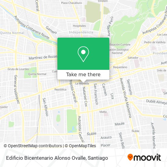 Edificio Bicentenario Alonso Ovalle map