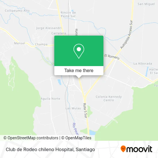 Club de Rodeo chileno Hospital map
