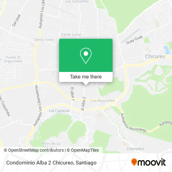 Condominio Alba 2 Chicureo map