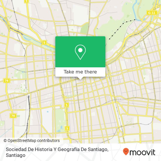 Mapa de Sociedad De Historia Y Geografía De Santiago