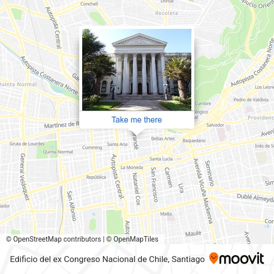 Edificio del ex Congreso Nacional de Chile map