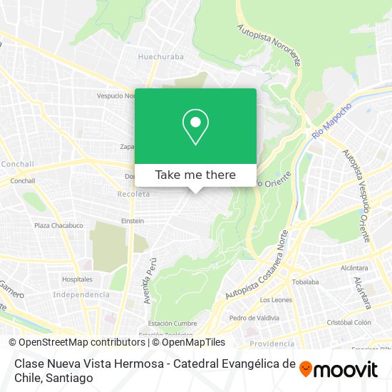 Clase Nueva Vista Hermosa - Catedral Evangélica de Chile map