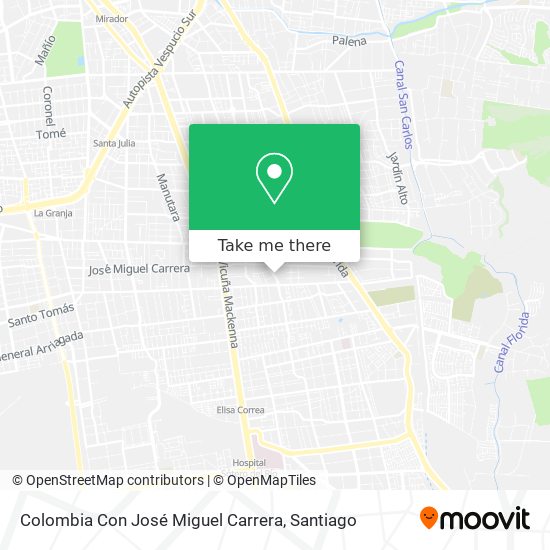 Colombia Con José Miguel Carrera map