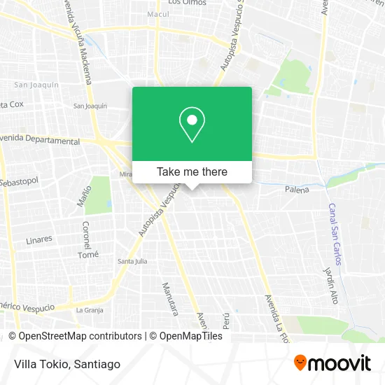 Villa Tokio map