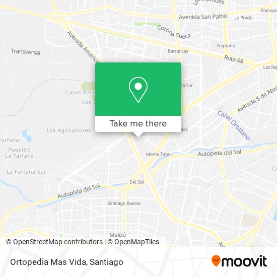 Ortopedia Mas Vida map