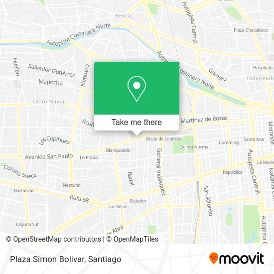 Plaza Simon Bolivar map