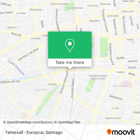 Tattersall - Europcar map