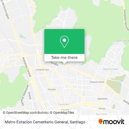 Metro Estacion Cementerio General map