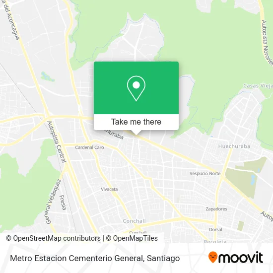 Metro Estacion Cementerio General map