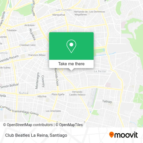 Club Beatles La Reina map