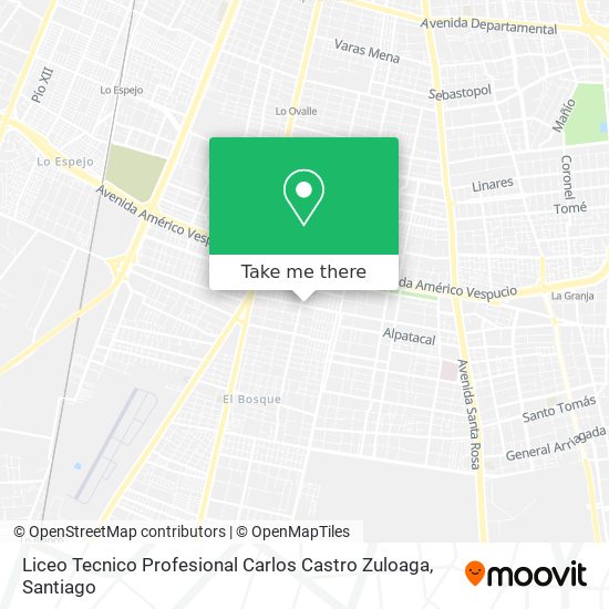Liceo Tecnico Profesional Carlos Castro Zuloaga map
