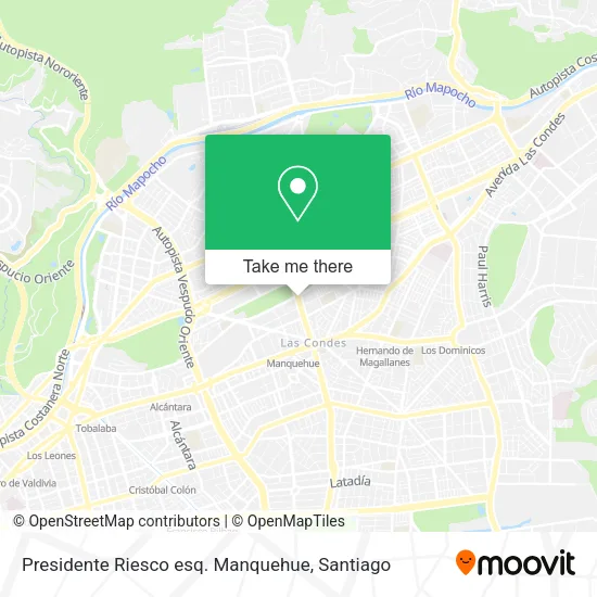 Presidente Riesco esq. Manquehue map