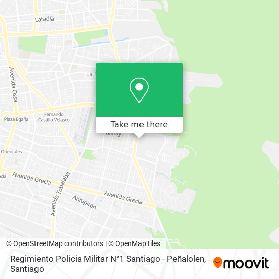 Regimiento Policia Militar N°1 Santiago - Peñalolen map