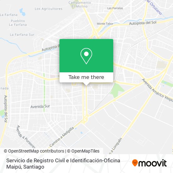 Servicio de Registro Civil e Identificación-Oficina Maipú map