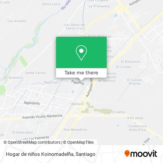 Mapa de Hogar de niños Koinomadelfia