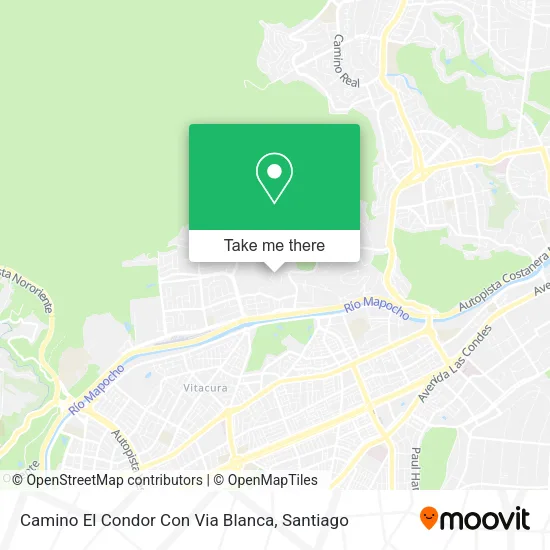 Mapa de Camino El Condor Con Via Blanca