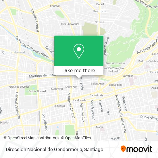 Mapa de Dirección Nacional de Gendarmeria