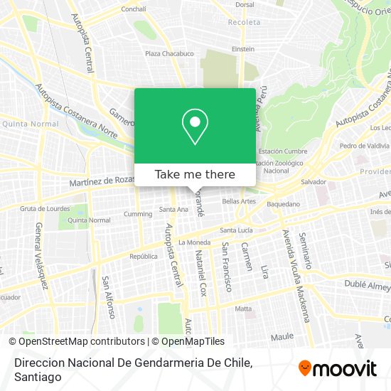 Direccion Nacional De Gendarmeria De Chile map